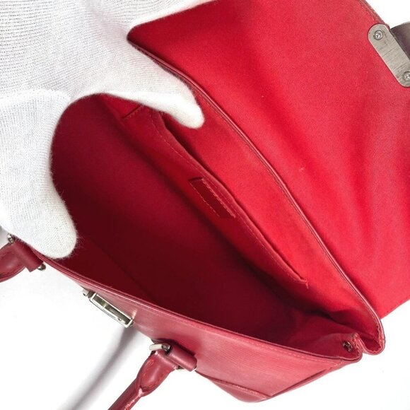 LOUIS VUITTON M5887E Epi Segur PM flap Hand Bag Epi Leather Castilian Red - Picture 13 of 16
